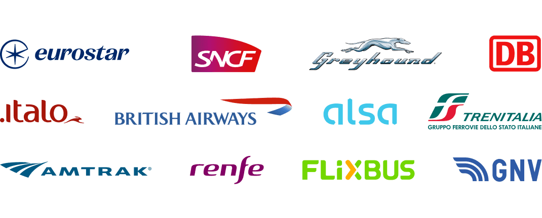 Partner bus and travel company logos
